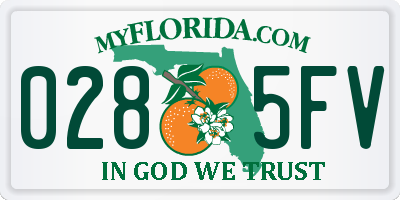 FL license plate 0285FV