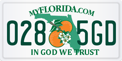 FL license plate 0285GD