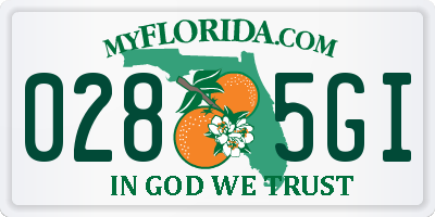 FL license plate 0285GI