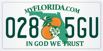 FL license plate 0285GU