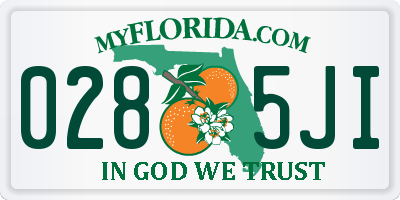 FL license plate 0285JI