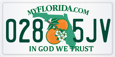 FL license plate 0285JV