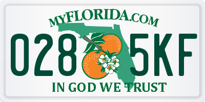 FL license plate 0285KF