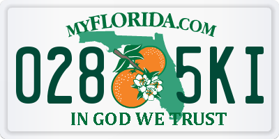 FL license plate 0285KI