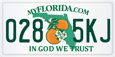 FL license plate 0285KJ
