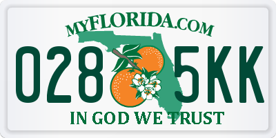 FL license plate 0285KK