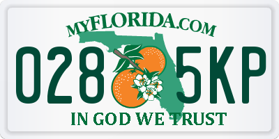 FL license plate 0285KP