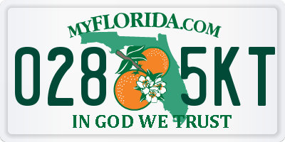 FL license plate 0285KT