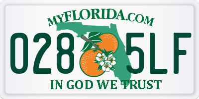 FL license plate 0285LF