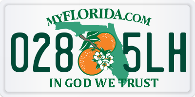FL license plate 0285LH