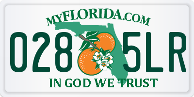 FL license plate 0285LR