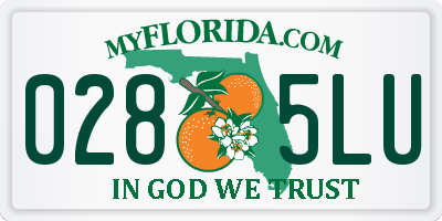 FL license plate 0285LU
