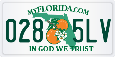 FL license plate 0285LV