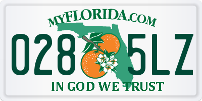 FL license plate 0285LZ