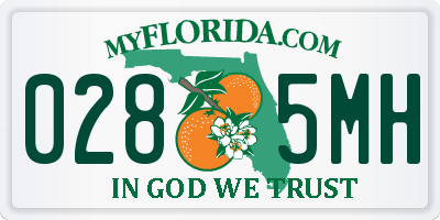 FL license plate 0285MH