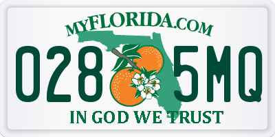 FL license plate 0285MQ