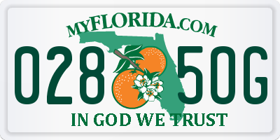FL license plate 0285OG
