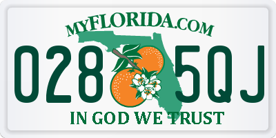 FL license plate 0285QJ