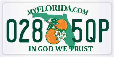 FL license plate 0285QP