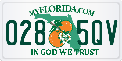 FL license plate 0285QV