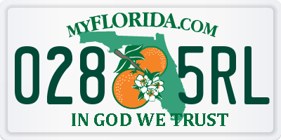 FL license plate 0285RL