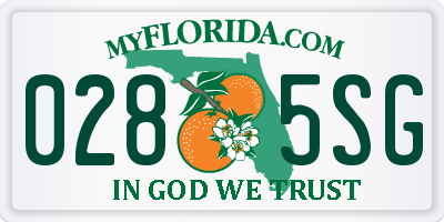 FL license plate 0285SG