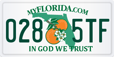 FL license plate 0285TF