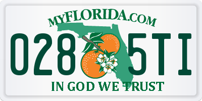 FL license plate 0285TI