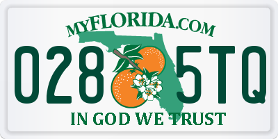 FL license plate 0285TQ