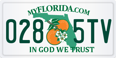 FL license plate 0285TV