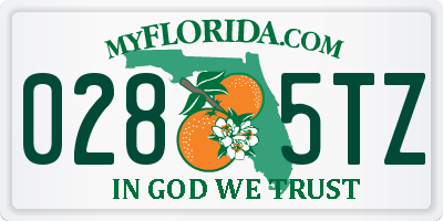 FL license plate 0285TZ