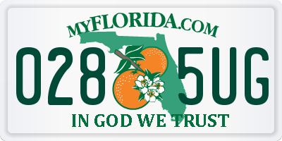 FL license plate 0285UG