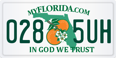 FL license plate 0285UH