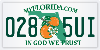 FL license plate 0285UI