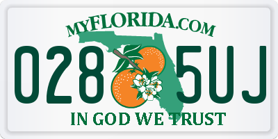 FL license plate 0285UJ