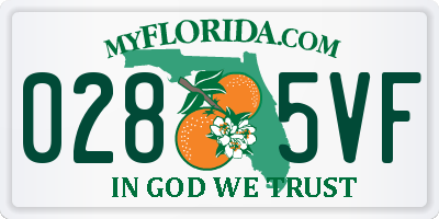 FL license plate 0285VF