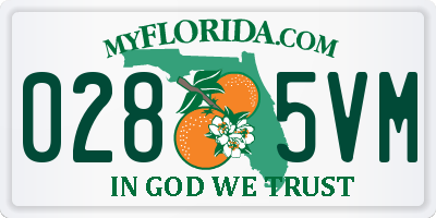 FL license plate 0285VM