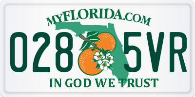 FL license plate 0285VR