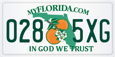 FL license plate 0285XG