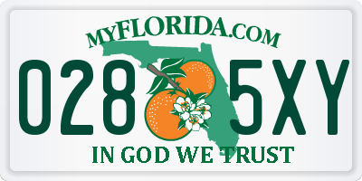 FL license plate 0285XY