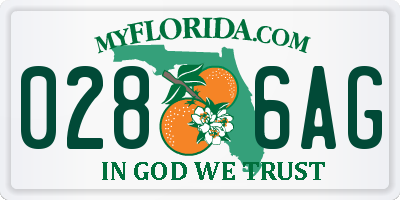 FL license plate 0286AG