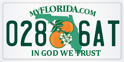 FL license plate 0286AT