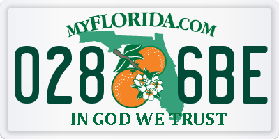FL license plate 0286BE