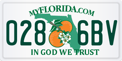 FL license plate 0286BV