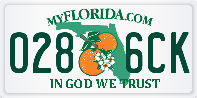 FL license plate 0286CK