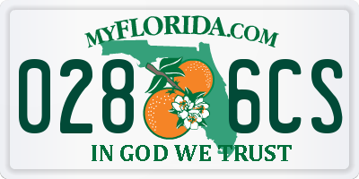FL license plate 0286CS