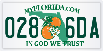 FL license plate 0286DA