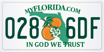 FL license plate 0286DF