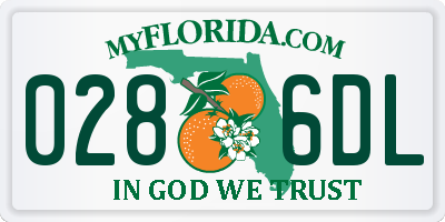 FL license plate 0286DL