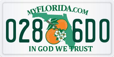FL license plate 0286DO